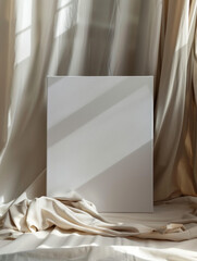 Blank, square white frame for mockup
