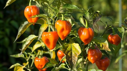 Fresh Cayenne Peppers on Bush Ready for Harvest  Vibrant Red Harvest