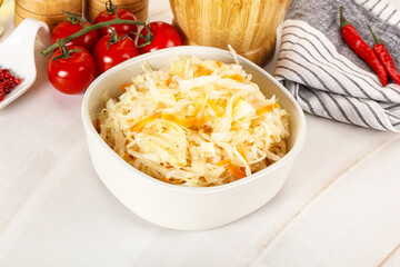 Homemade fermented cabbage Sauerkraut