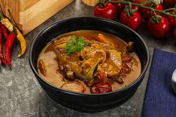 Yellow THai curry with beef