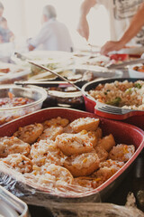 plate full of Japanese inarizushi
