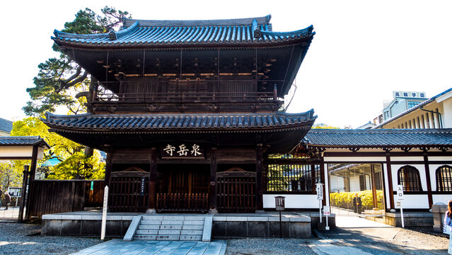 JAPAN, TOKYO &ndash; April 2024: Sengaku-ji temple, Minato-Ku, Tokyo, 18th century