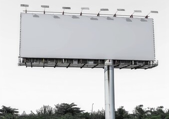 Obraz premium Blank billboard sticker with transparent background.
