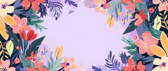 Fototapeta premium Lush and Vibrant Floral Arrangement with Diverse Blooms and Foliage