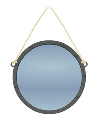 Home glass mirror. vector illustration
