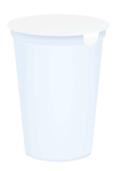 Blue yogurt pack. vector illustration