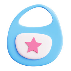 cute baby bib for children feeding protection 3d icon illustration render design