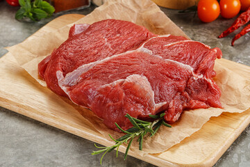 Raw beef meat piece for cooking