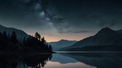 contemplative scene featuring a lone figure standing beneath a majestic star-strewn night sky, evoking feelings of solitude, introspection, and connection to the universe.