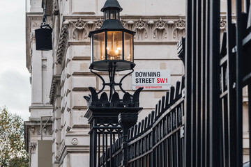 Number 10 Downing Street Sign at Entrance