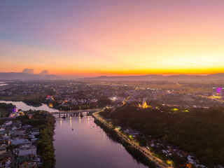 View of Tuy Hoa city, Phu Yen province, Vietnam. This is a new place that attracts tourists and locals.