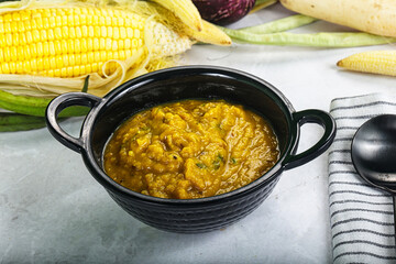 Vegan cuisine - Indian soup daal