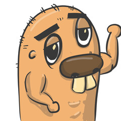 Mole playing with a ball