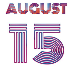 AUGUST 15 - ELECTRIC NEON DESIGN ISOLATED