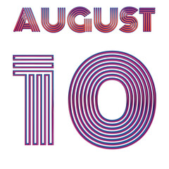 AUGUST 10 - ELECTRIC NEON DESIGN ISOLATED