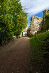 Ingresso del Parco della Rocca Borromeo di Arona in Piemonte