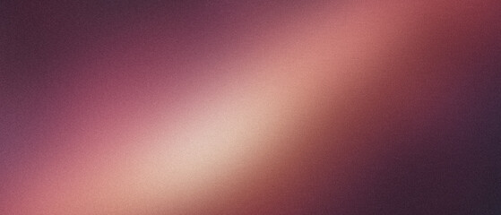 Pink purple orange grainy gradient background abstract poster backdrop design, noise texture, wide banner size