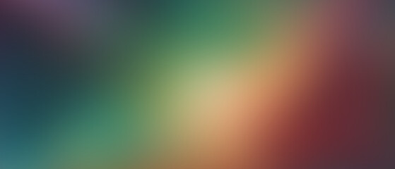 Green blue orange grainy gradient background abstract poster backdrop design, noise texture, wide banner size