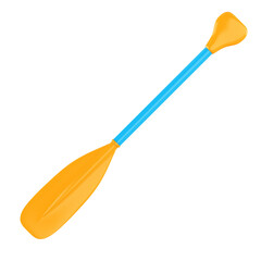 Yellow and blue paddle isolated on transparent background