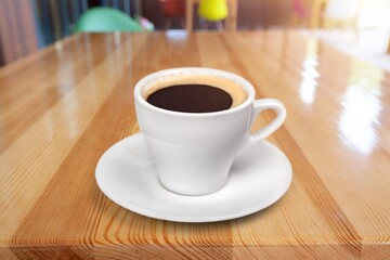 cup of tasty hot espresso coffee
