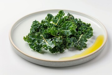 Artful Baked Kale Arrangement with Olive Oil