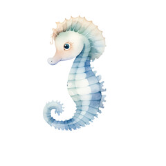 Fototapeta premium Whimsical Seahorse Serenade Clipart