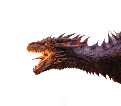 scaly dragon, transparent background