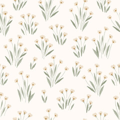 Delicate fabric floral print. Seamless floral pattern file for textile, wallpaper, stationery, poster, card design. Repeating vector background