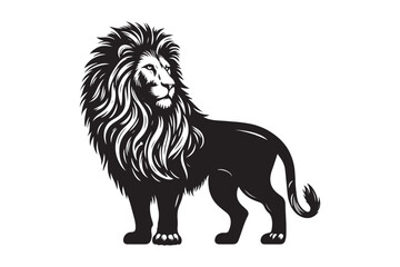 A vector silhouette art of Lion