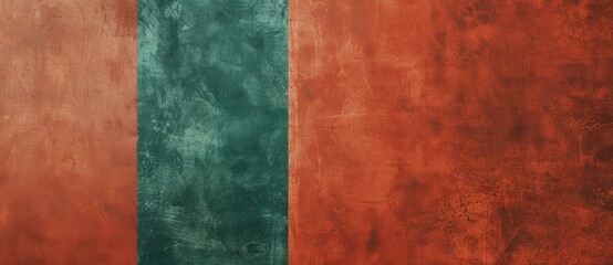 Vibrant green and orange grunge background for creative projects. Cheerful and inviting color palette with ample copy space. Versatile and eye-catching abstract pattern