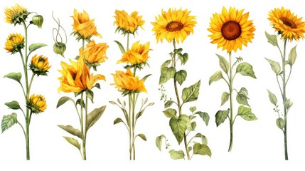 Obraz premium yellow flowers isolated on white