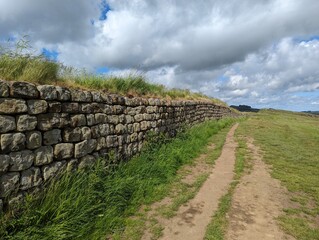 A section of Hadrians Wall