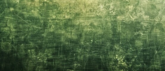 Scratched metal surface in green color, showing a textured background with signs of aging and wear, perfect for grunge designs