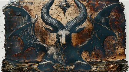 Demonic Hellspawn Goat Human Hybrid Satanic Temple Deity 