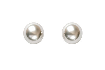 Elegant pearl stud earrings isolated on transparent background. perfect for jewelry, fashion, and accessories projects.