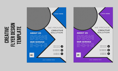 Flyer A4 Template and modern Design. Perfect For Creative Professional Business