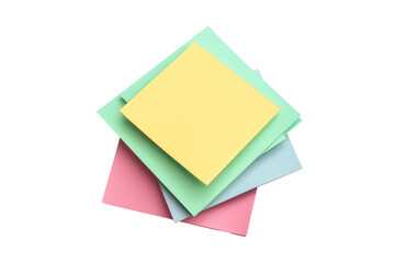 Colorful sticky notes in a variety of shades stacked together on a plain background, perfect for office or school use.