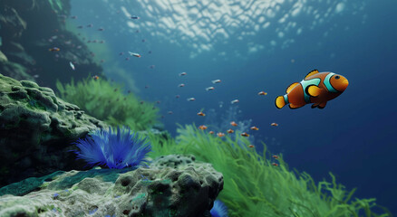 Symbiotic Sanctuary Clownfish and Anemones in Harmony