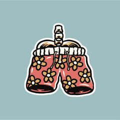 summer sticker design, beach pants sticker