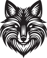 Minimalist Vector Illustrations of an Angry Fox Head for Eye-Catching Logos and Branding