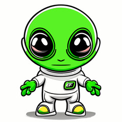 Obraz premium Extraterrestrial Creature Vector Design for Custom T-shirt Designs