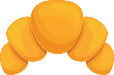 Simple cartoon illustration of a croissant, perfect for projects related to food, breakfast, or pastry