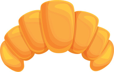 Delicious freshly baked french croissant with a golden crust isolated on white background