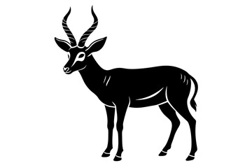 deer animal silhouette vector illustration