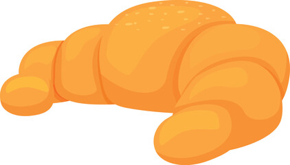 Delicious, golden brown croissant, baked to perfection and ready to be enjoyed