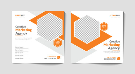 corporate social media post and web banner design template