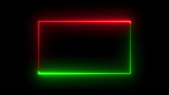abstract neon shine round,circell icon animation with black background .