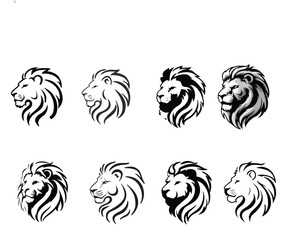 ion head logo icon, lion face vector Illustration, on a isolated background, EPS