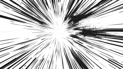 Obraz premium black and white abstract background ,Abstract background with silver , Comic book black and white radial lines background