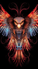 Fototapeta premium Abstract Eagle Image Pattern Background, Texture, Wallpaper, Background, Cell Phone Cover and Screen, Smartphone, Computer, Laptop, 9:16 Format - PNG